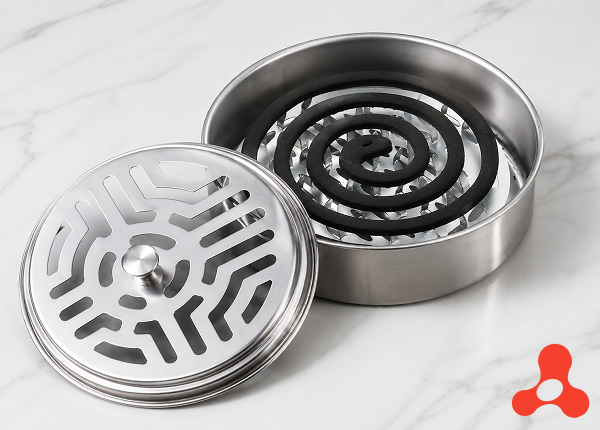 HỘP ĐỰNG NHANG MUỖI INOX