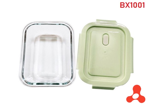 HỘP THỦY TINH 1 NGĂN 1040ML CHỮ NHẬT BX1001
