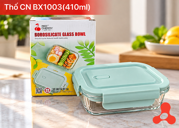HỘP THỦY TINH CHỮ NHẬT 410ML BX1003 (T48)