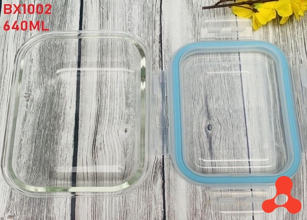 HỘP THỦY TINH CHỮ NHẬT 640ML BX1002
