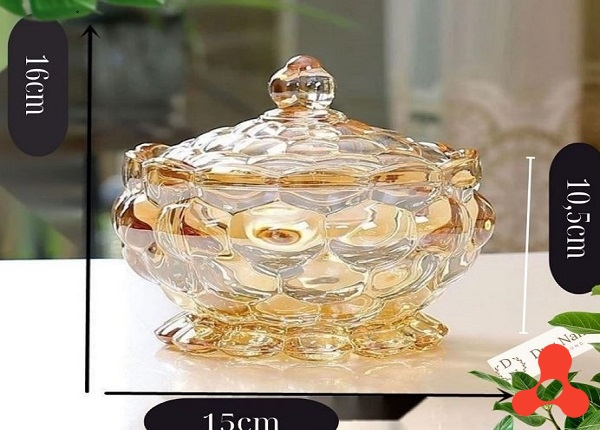 HỦ MỨT TẾT 16CM BI LỚN VÀNG 5110- 2