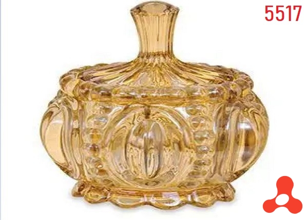 HỦ MỨT TẾT MẮT NGỌC LỚN VÀNG 16CM