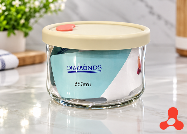 HŨ THỦY TINH 850ML CÓ NẮP ĐẬY DIAMONDS BXW-502 (T36)