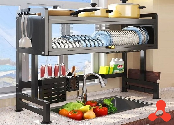 KỆ ĐỂ CHÉN ĐĨA THÉP ĐA NĂNG CÓ NẮP ĐẬY