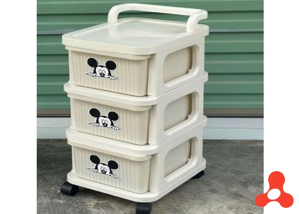 KỆ ĐỰNG ĐỒ 3 TẦNG CÓ BÁNH XE MICKY