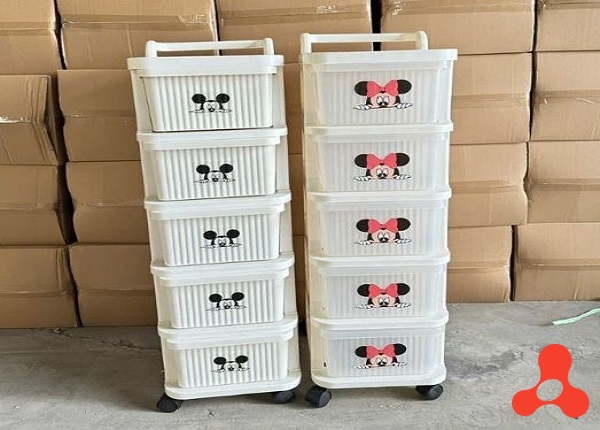 KỆ ĐỰNG ĐỒ 5 TẦNG CÓ BÁNH XE MICKY