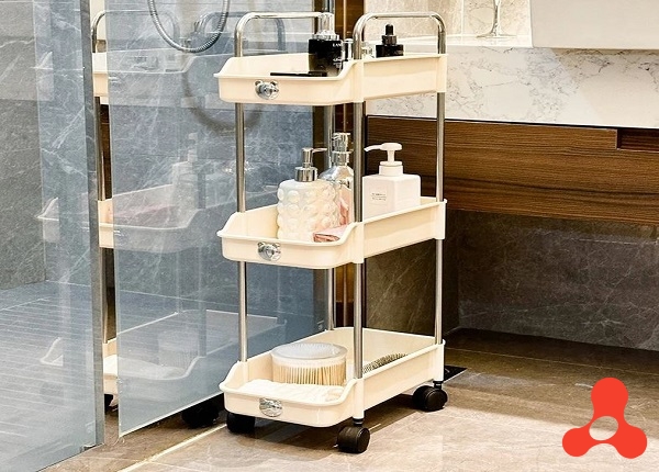 KỆ HẸP GẤU ĐỰNG ĐỒ 3 TẦNG ĐA NĂNG CÓ BÁNH XE