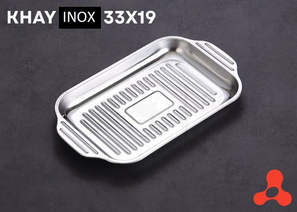 KHAY INOX 33CM ĐA CÔNG DỤNG CÓ TAY CẦM