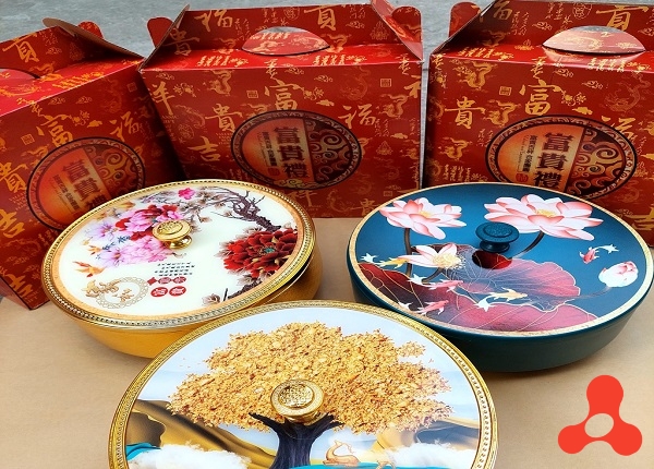 KHAY MỨT TẾT HỌA TIẾT 3D SANG TRỌNG