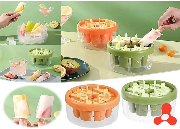 KHUÔN LÀM KEM QUE TRÒN 8 NGĂN