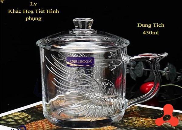 LY THỦY TINH HÌNH PHỤNG CÓ NẮP DELI DSZ002B