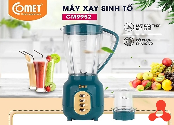 MÁY XAY SINH TỐ 2 CỐI NHỰA COMET CM9952