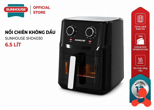 NỒI CHIÊN KHÔNG DẦU SUNHOUSE SHD4030 - 6.5L