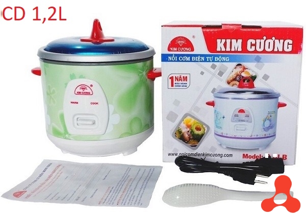 NỒI CƠM ĐIỆN 1,2L KIM CƯƠNG NẮP RỜI (CD)