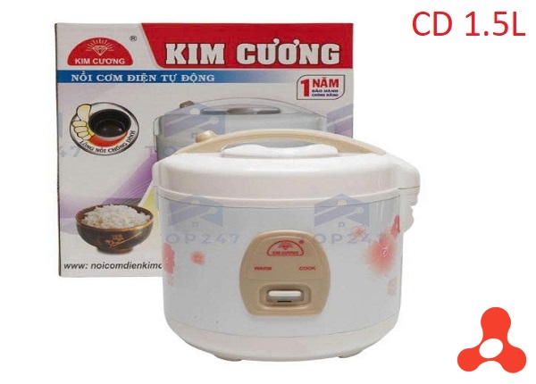 NỒI CƠM ĐIỆN 1,5L KIM CƯƠNG NẮP GÀI (CD)