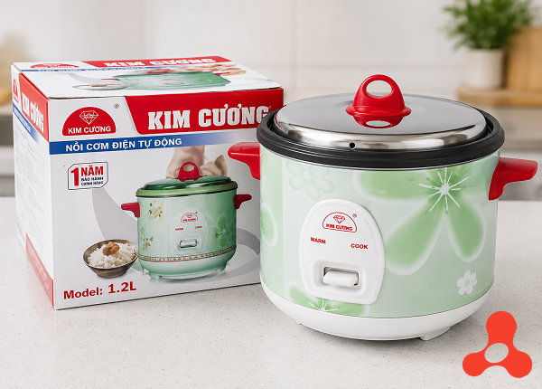 NỒI CƠM ĐIỆN KIM CƯƠNG CHỐNG DÍNH NẮP RỜI 1,2L (T9)