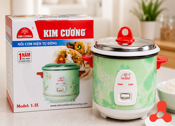 NỒI CƠM ĐIỆN KIM CƯƠNG NẮP RỜI 1,2 Lít (T9)