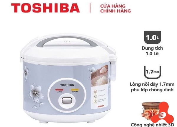 NỒI CƠM ĐIỆN NẮP GÀI TOSHIBA 1 Lít RC-10JFM(H)VN (T6)