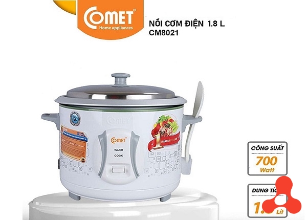 NỒI CƠM ĐIỆN NẮP RỜI 1,8L COMET CM8021 (T4)