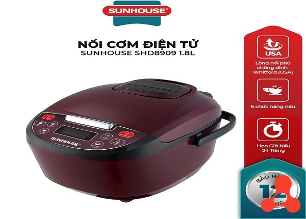 NỒI CƠM ĐIỆN TỬ 1.8L SUNHOUSE SHD8909