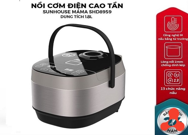 NỒI CƠM ĐIỆN TỬ 1,8L SUNHOUSE SHD8959