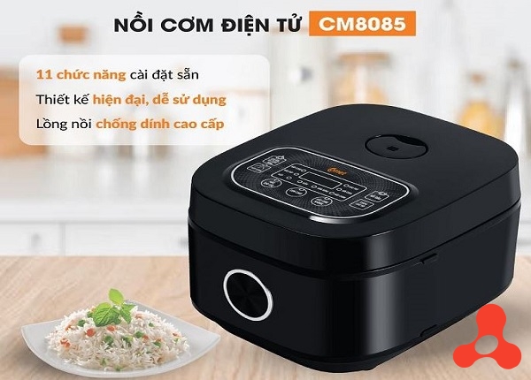 NỒI CƠM ĐIỆN TỬ NẮP GÀI 1,2L COMET CM8085 (T6)