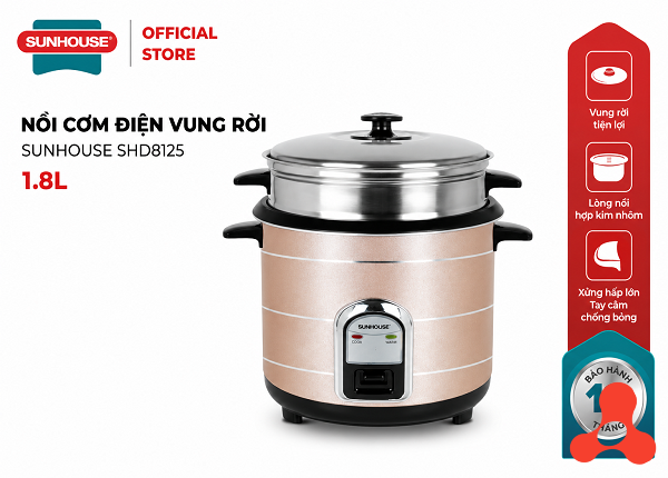 NỒI CƠM ĐIỆN 1.8L SUNHOUSE SHD8125 (T4)
