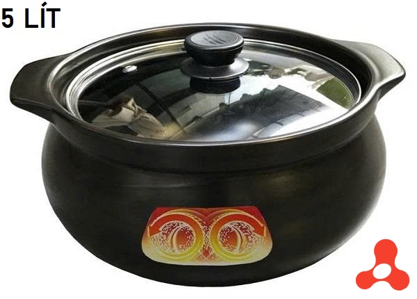 NỒI ĐẤT HẦM 5L NẮP THỦY TINH