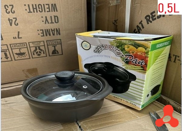 NỒI ĐẤT SỨ CHỐNG DÍNH 0.5L - 15CM