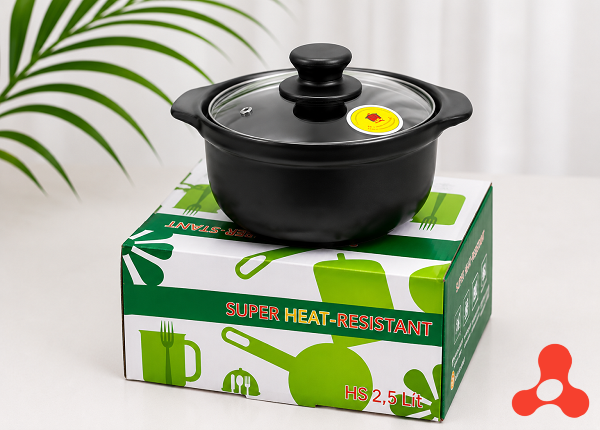 NỒI ĐẤT SỨ SÂU LÒNG 2,5 Lít ĐH LOẠI 1 - CHỊU NHIỆT CAO (T12)