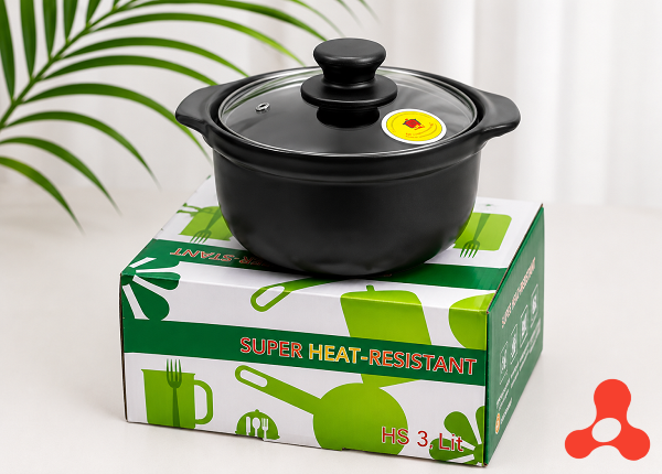 NỒI ĐẤT SỨ SÂU LÒNG 3 Lít ĐH LOẠI 1 - CHỊU NHIỆT CAO (T10)