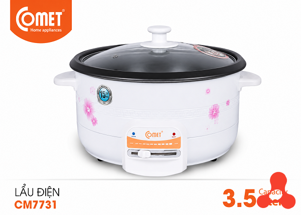 NỒI LẨU ĐIỆN ĐA NĂNG 3,5L COMET CM7731 (T6)