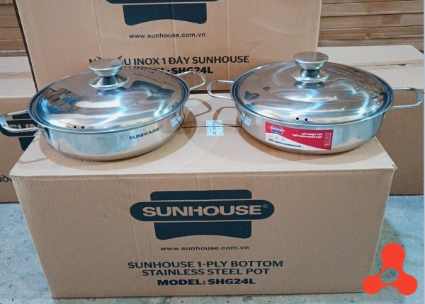 NỒI LẨU INOX 1 ĐÁY SUNHOUSE SHG24L