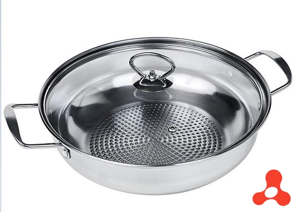 NỒI LẨU INOX NẮP KÍNH 28CM