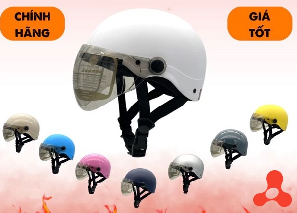 NÓN BẢO HIỂM NỮA ĐẦU CÓ KÍNH BẢO VỆ
