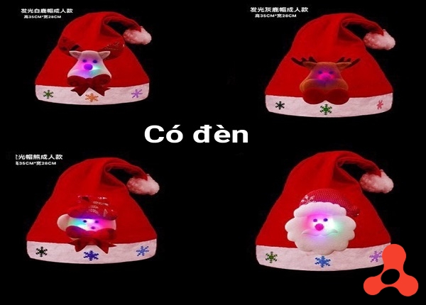 NÓN NOEL CÓ ĐÈN