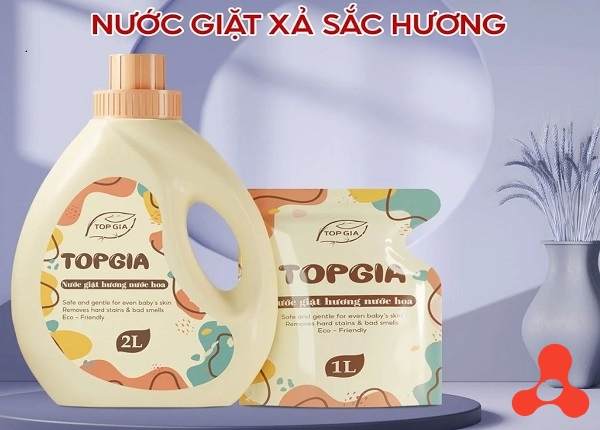 NƯỚC GIẶT XẢ SẮC HƯƠNG TOP GIA 2IN1 CAN 2L