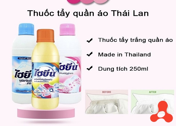 NƯỚC TẨY QUẦN ÁO MÀU THÁI LAN HYGIENE