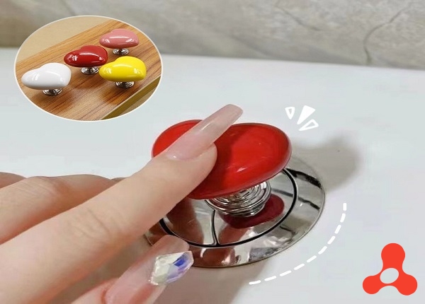 NÚT NHẤN BỒN CẦU HÌNH TRÁI TIM MÀU SẮC