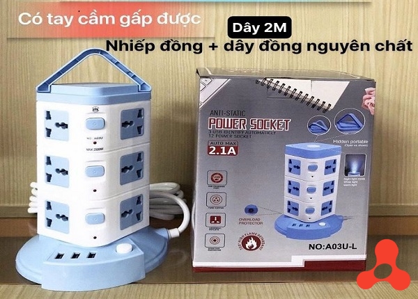 Ổ CẮM ĐIỆN 3 TẦNG 12 Ổ CẮM 3 CỔNG USB