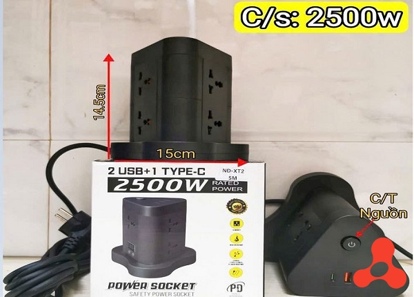 Ổ CẮM ĐIỆN HÌNH THÁP 2 TẦNG XT2