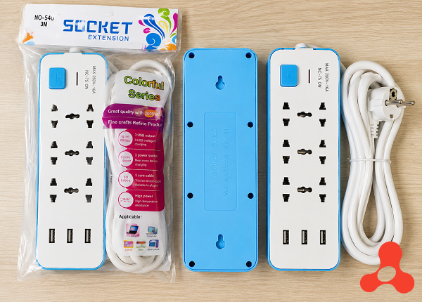Ổ CẮM ĐIỆN SOCKET DÂY DÀI 5M NĐ-54U - 2500W (T50)