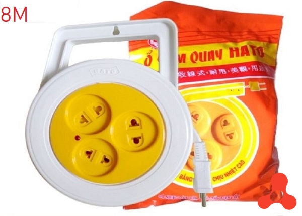 Ổ CẮM ĐIỆN TRÒN QUAY DÂY DÀI 8M (LISA)