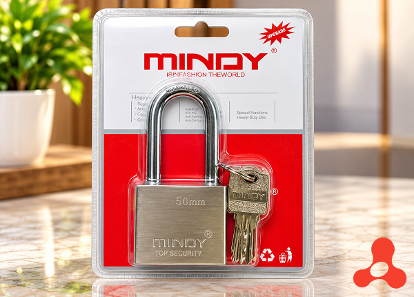 Ổ KHOÁ CÀNG DÀI MINDY 50MM 4 CHÌA MUỖNG (GIỮ CHÌA)