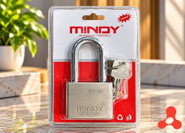 Ổ KHOÁ CÀNG DÀI MINDY 60MM 4 CHÌA MUỖNG (GIỮ CHÌA)
