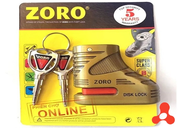 Ổ KHÓA ĐĨA XE MÁY ZORO CHỐNG TRỘM