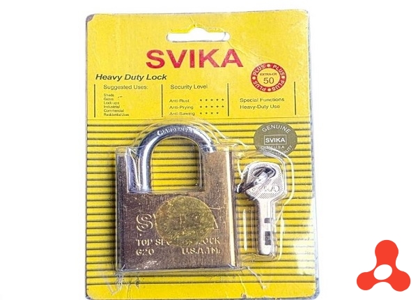 Ổ KHÓA SVIKA 50MM CHỐNG CẮT 4 CHÌA (GIỮ CHÌA)