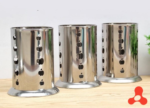 ỐNG ĐỰNG ĐŨA MUỖNG HÌNH TÁO INOX