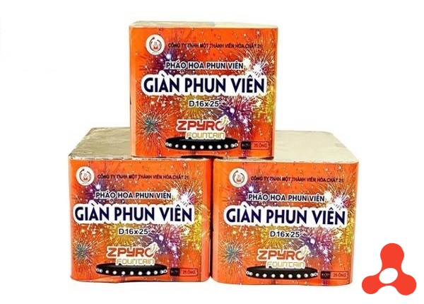 PHÁO HOA GIÀN PHUN VIÊN D16 X 25 LOẠI ĐẶC BIỆT