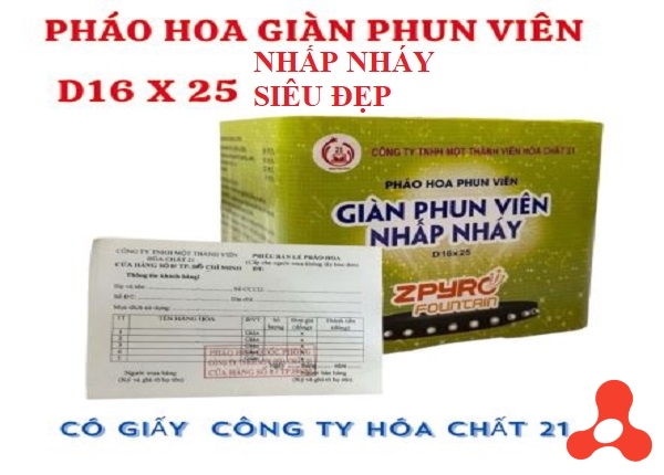 PHÁO HOA GIÀN PHUN VIÊN NHẤP NHÁY D16 X 25